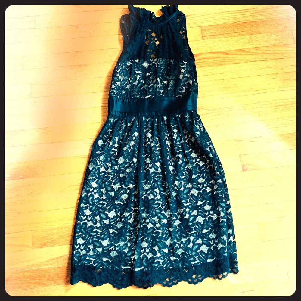 New Banana Republic black lace dress 0P